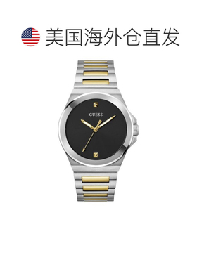 自营Guess Men's Vinyl Black Dial Watch - black 美国奥莱直发