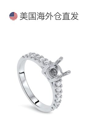 自营 pompeii31/2 克拉 SI 钻石订婚戒指底座 14K 白金 - 14k 白