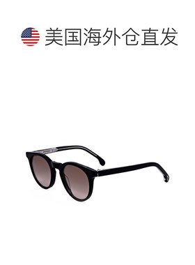 自营 Paul Smith中性款47毫米棕色太阳镜-黑色墨水水晶 美国奥莱