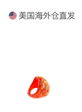 自营 savvy cie jewelsITALIAN MURANO GLASS RING - red 美国奥