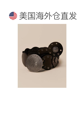 自营Lucky Brand Grommet Concho腰带-黑色 美国奥莱直发