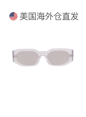 自营Versace Clear Mirror Silver Irregular Sunglasses VE4489U