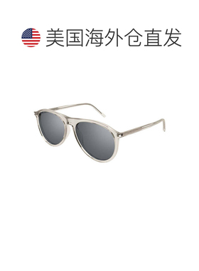 自营saint laurentSL667 003透明米色/灰色-透明米色 美国奥莱直