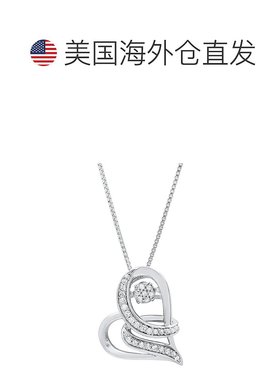 自营 max + stone925 纯银跳舞钻石心形吊坠项链（0.16 克拉，H-I