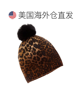 自营sofiacashmereSofifacashmere浸染豹纹羊绒帽子-棕 美国奥莱