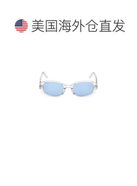 自营tom fordFT1364太阳镜圆角方形醋酸纤维-半透明-蓝色 美国奥
