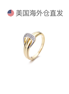 自营adornia14k Gold Plated Buckle Ring - gold 美国奥莱直发
