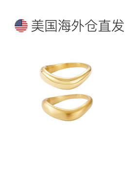 自营adorniaTarnish Resistant 18k Gold Plated Nesting Curved