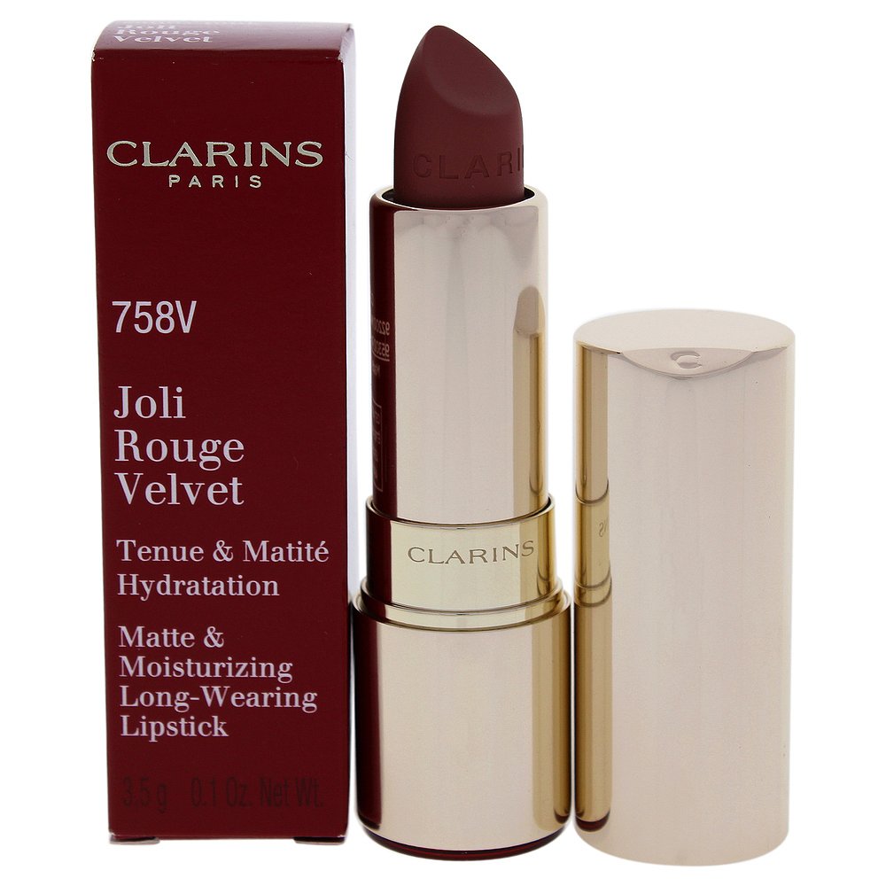 天猫国际美国直购美国直邮Clarins娇韵诗水润丝绒丰盈口红#754魅力绛红色哑光质地2