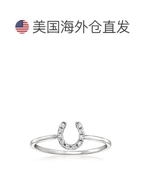 自营RS Pure by Ross-Simons Diamond Horseshoe Ring in Sterlin