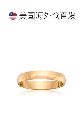 自营 Ross-Simons 男士 4 毫米 14 克拉黄金结婚戒指 - 黄色 美国