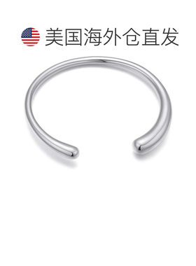 自营liv oliver银色现代袖口手镯 - 银色 美国奥莱直发