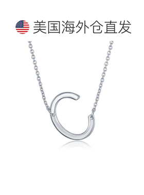 自营 simona纯银侧面初始项链 - c 美国奥莱直发吊坠