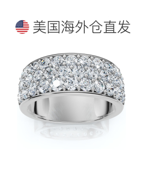 自营pompeii31 1/2Ct Pave 3-Row Diamond Wedding Anniversary R