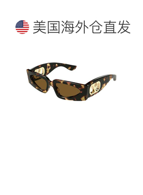 自营valentino金色Vg0001s龟甲超大矩形太阳镜-黑色 美国奥莱直发