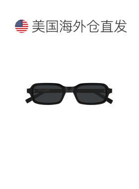 自营saint laurentRectangular Black Sunglasses With Glossy Fi