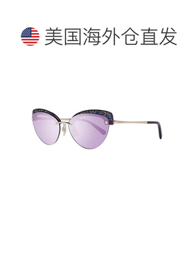 自营swarovskiSK0257 28克玫瑰金/暗紫配多色宝石/紫色镜面-玫瑰/
