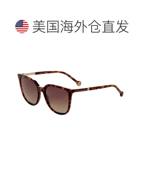 自营Carolina Herrera Women's 54 mm Brown Sunglasses - havana