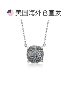 自营Suzy Levian 纯银蓝宝石和钻石口音密钉簇状项链 - 蓝色 美国