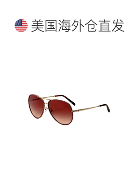 自营Tory Burch Women's 60mm Light Gold Brown Monogram Wrap S