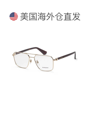 自营Burberry Men's 56 mm Gold Opticals - light gold 美国奥莱