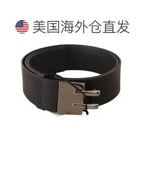 自营Costume National Leather Buckle Waist Women's Belt - bla