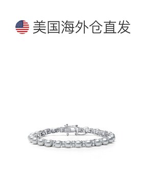 自营 geneviveSterling Silver with Clear Cubic Zirconia & Whi