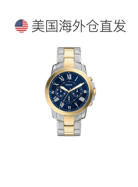 自营Fossil Men's Grant Chronograph Two-Tone Stainless Steel
