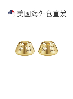 自营Georg Jensen Hand Polished 2pc Gold-Plated Snow 美国奥