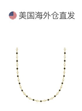 自营Ross-Simons Bezel-Set Onyx and 3.5-4mm Cultured Pearl Ne