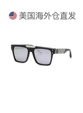 自营Philipp Plein男女通用55mm太阳镜SPP08055700W-闪亮黑色 美