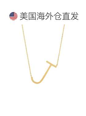 自营max + stone10k实心黄色金色大侧面大写字母首字母，带可延伸
