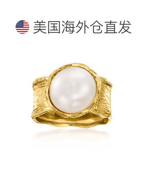 自营ross-simonsRoss Simons 11.5-12mm 18K金镀银镶钻珍珠戒指