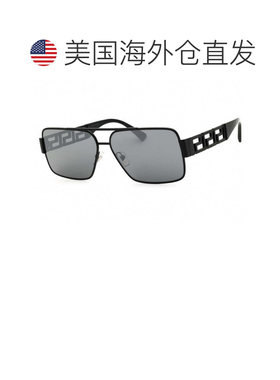 自营versaceVE2290 12616g哑光黑/深灰色镜面银-哑光黑 美国奥莱