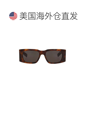 自营saint laurent方形复古醋酸板材太阳镜-灰色 美国奥莱直发