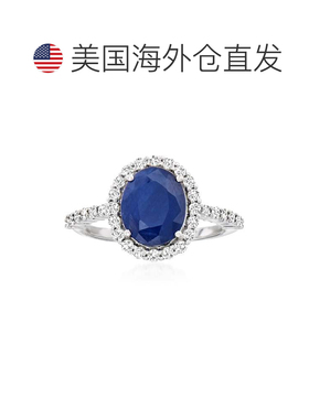 自营Ross-Simons 3.3克拉蓝宝石首饰戒指订婚结婚 美国奥莱直发