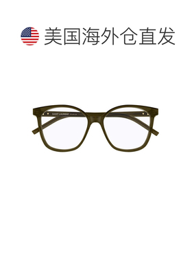 自营saint laurent棕色字母组合醋酸纤维方形太阳眼镜-白色 美国