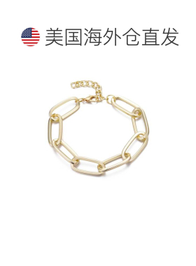自营adorniaGold Plated Chunky Paperclip Chain Bracelet - gol