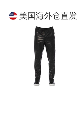 自营Trussardi Lamb Leather Jeans & Men's Pants - black 美国