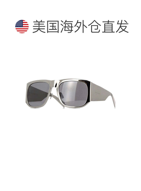 自营saint laurentSL636 002 Shiny Silver/Grey Silver Mirror -