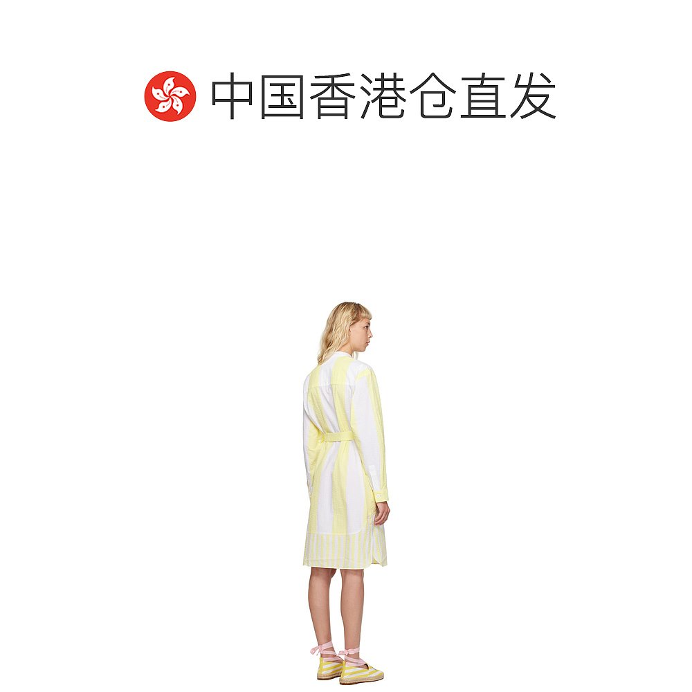 1h可退 香港直邮潮奢 MAISON KITSUNE 女士 白色 & 黄色 Hotel Ol - 图1