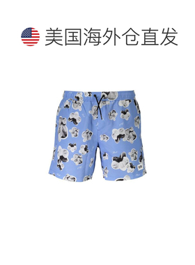 自营Karl Lagerfeld Polyester Men Swim Men's Boxer - blue 美