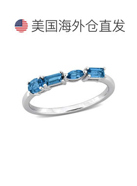 自营Mimi & Max Multi-Gem Four Stone Ring Sterling Silver - b