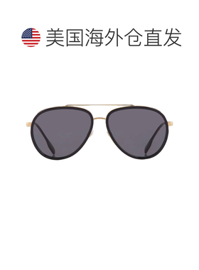 自营Burberry Oliver Polarized Dark Gray Pilot Men's Sunglass