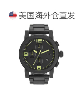 自营Nixon Men's The Ride SS Black Round 49mm - black 美国奥
