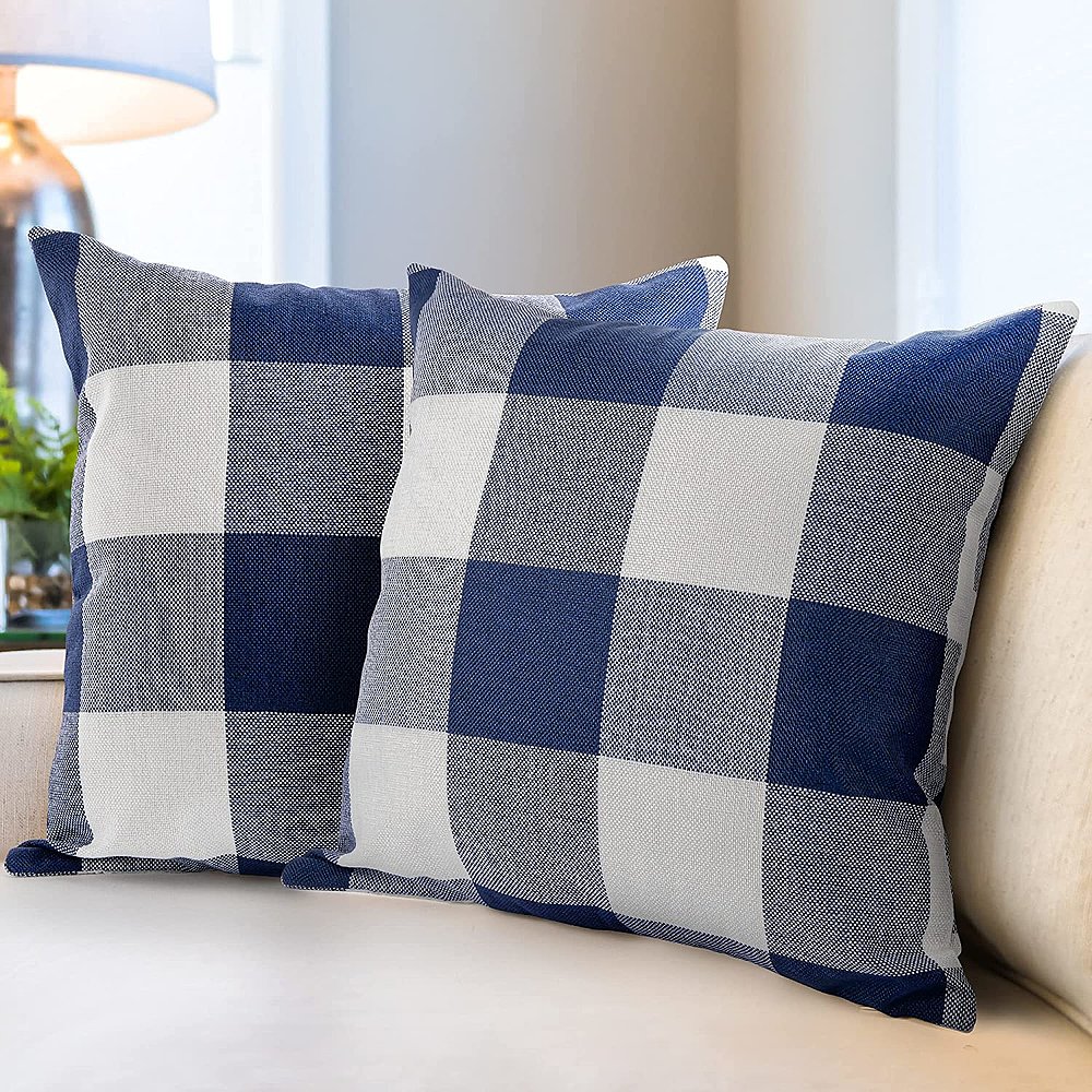 zulay kitchenPack of 2 Buffalo Plaid Throw Pillow Covers (18 - 图2