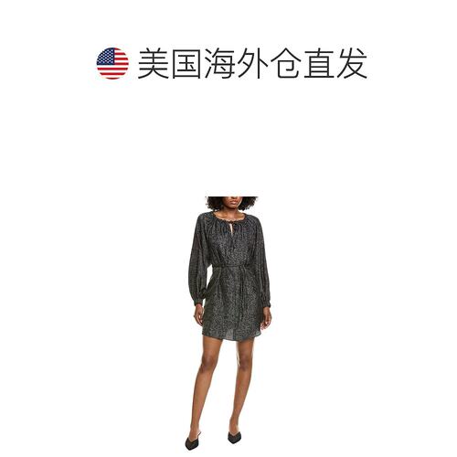 自营Max Mara Utilita Silk Shift Dress - black 美国奥莱直发 - 图1