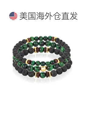 自营Crucible Los Angeles 3 件装绿色虎眼石、熔岩、木材和金色