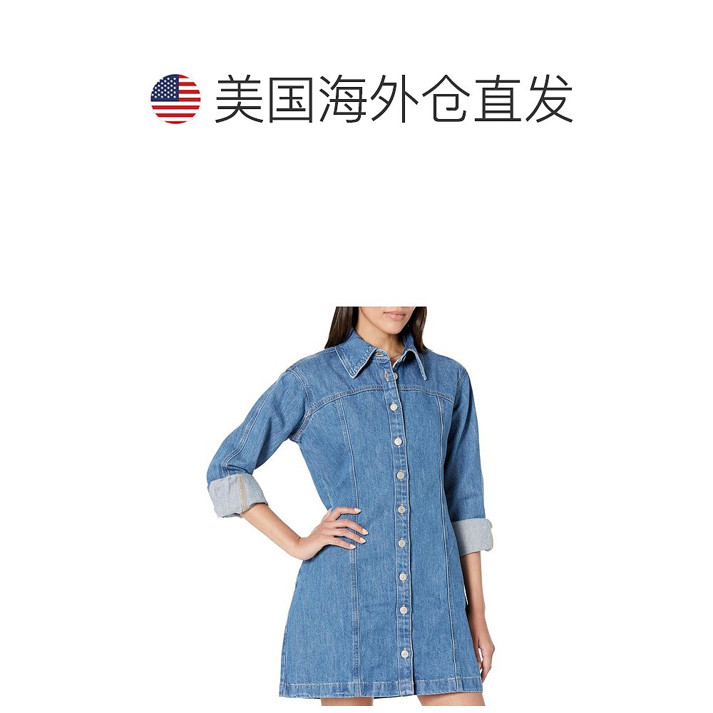 【美国直邮】levi's 女士 连衣裙李维斯长袖牛仔衬衫 - 图1