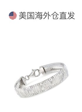 自营 Ross-Simons Italian Sterling Silver Diamond-Cut Omega B